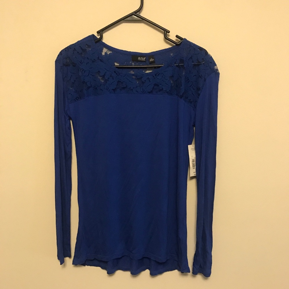 Blue top with lace